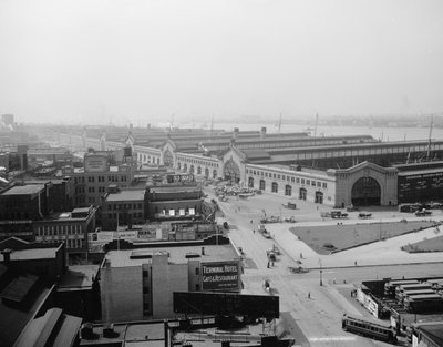 新しいチェルシー桟橋、ニューヨーク、c.1900-20 作： Detroit Publishing Co.